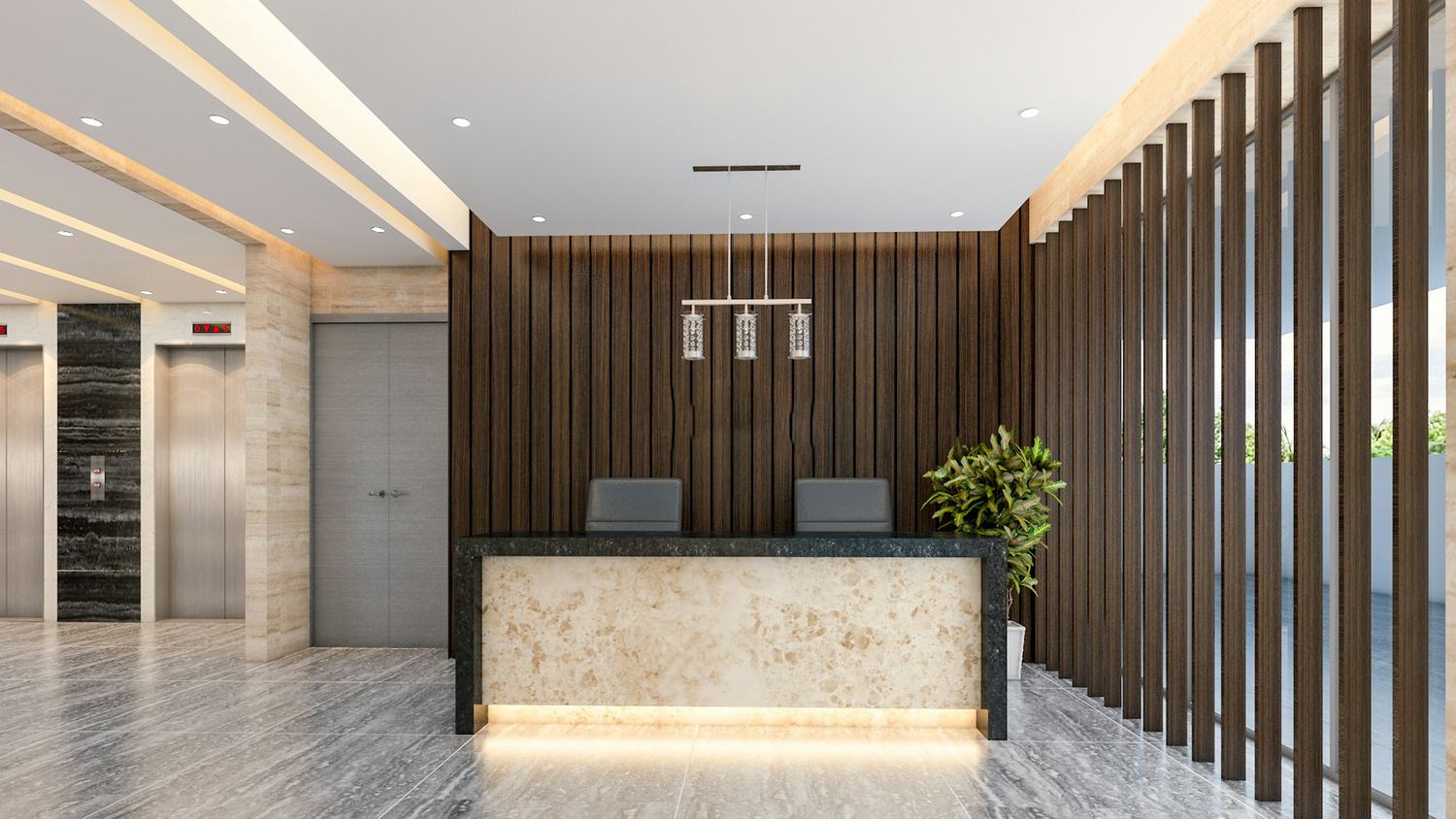 The reception area at our Guildford office